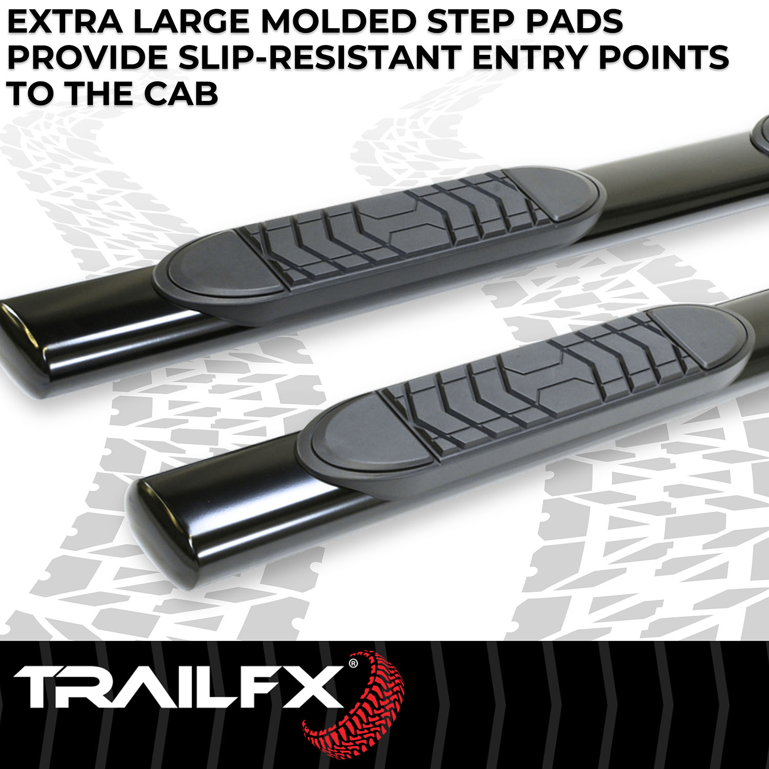 TrailFX A7002B 5 Inch Oval Straight Powder Coated Black Steel Frame Body Mount Bolts - Image 7