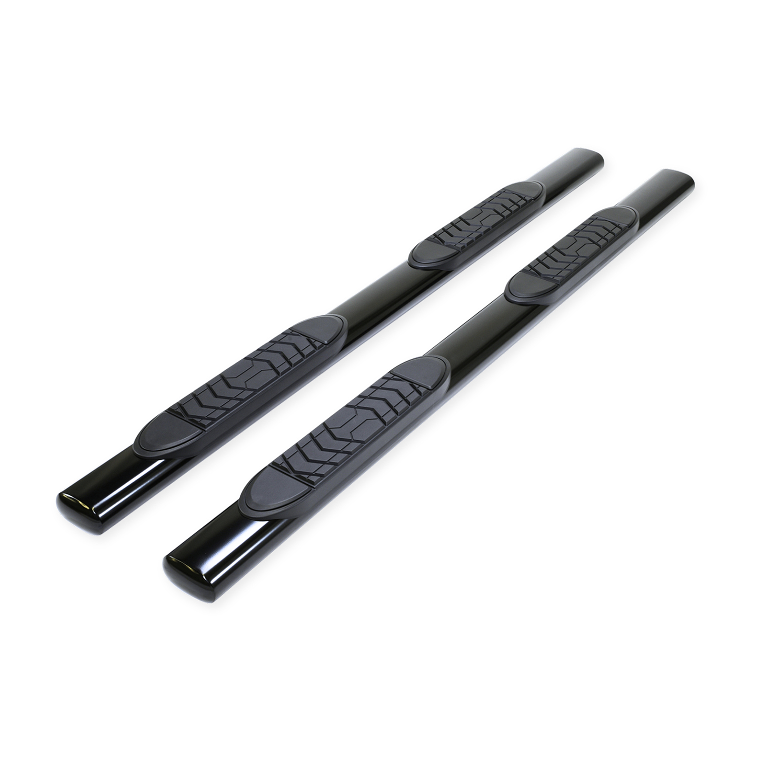 TrailFX A7009B 5 Inch Oval Straight Powder Coated Black Steel Rocker Panel Mount - Image 5