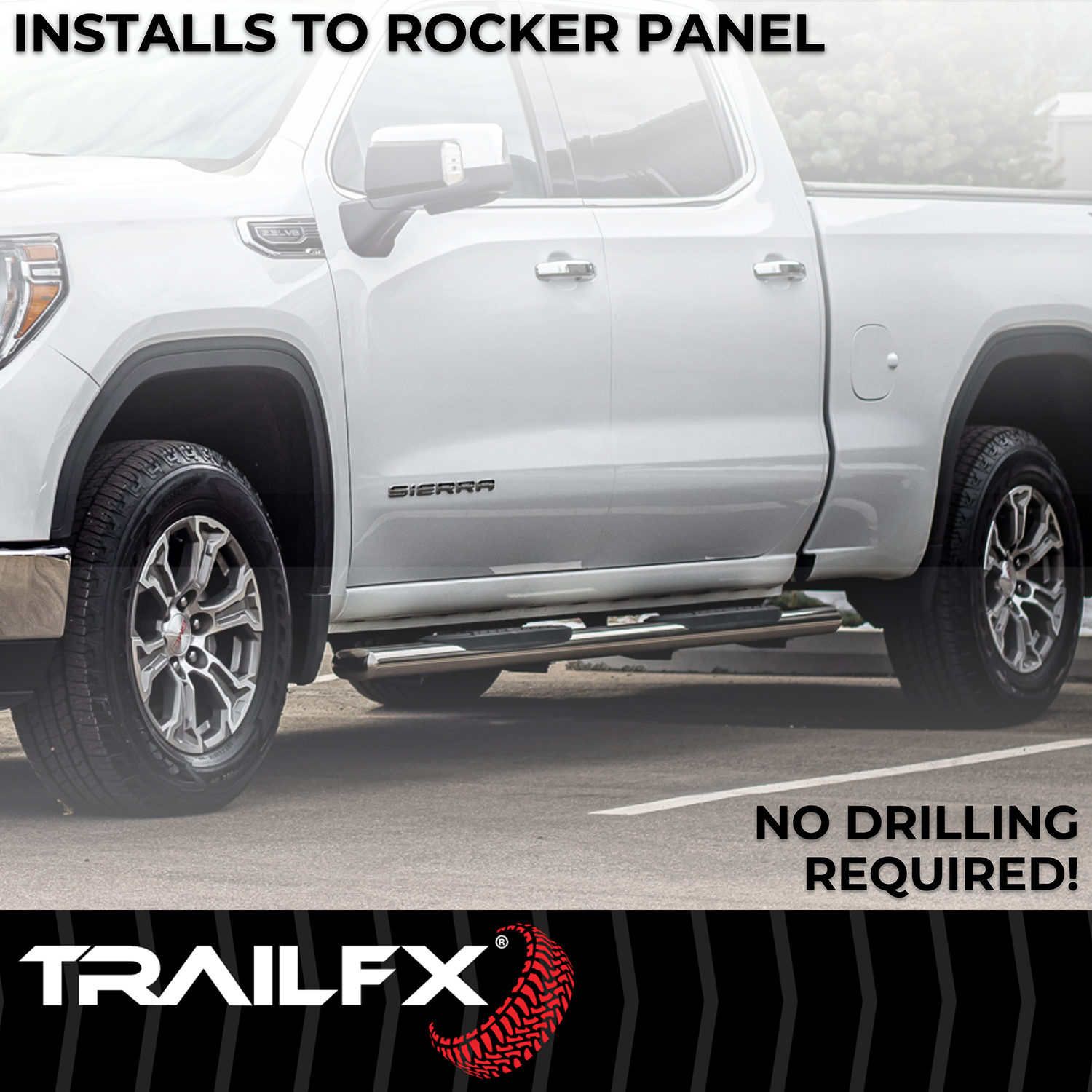 TrailFX A7016S 5 Inch Oval Straight Pol Stainless Steel Rocker Panel Mount - Image 4