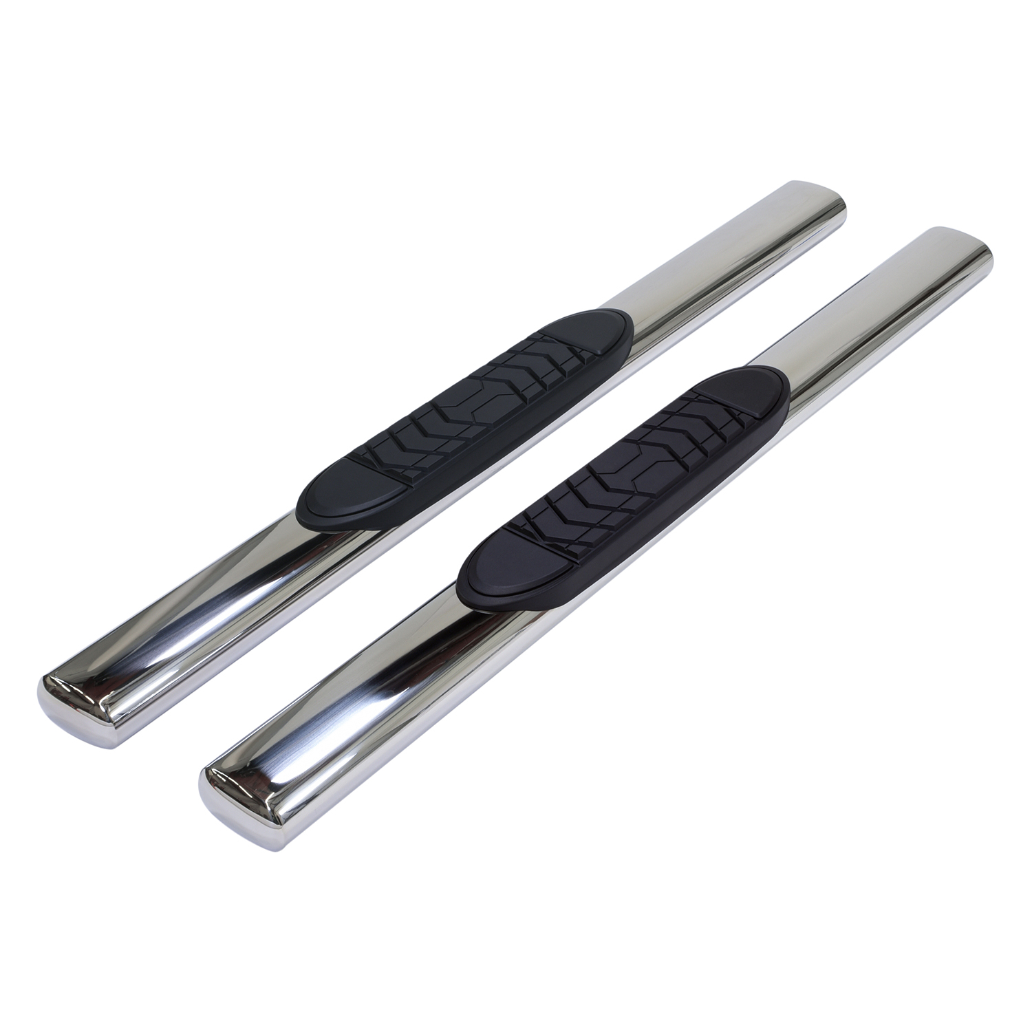 TrailFX A7040S 5 Inch Oval Straight Pol Stainless Steel Rocker Panel Mount - Image 2