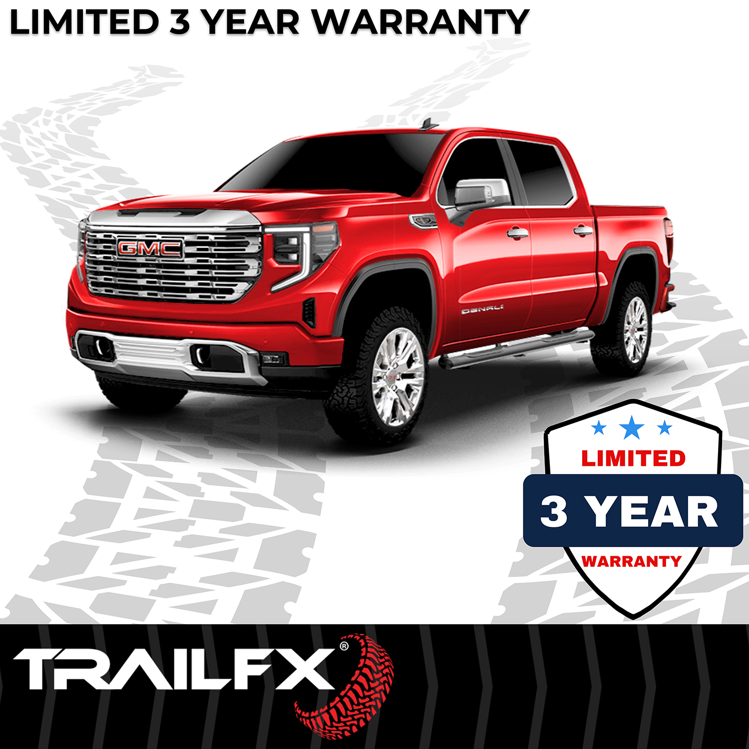 TrailFX A7054B 5 Inch Oval Straight Powder Coated Black Steel Rocker Panel Mount - Image 8