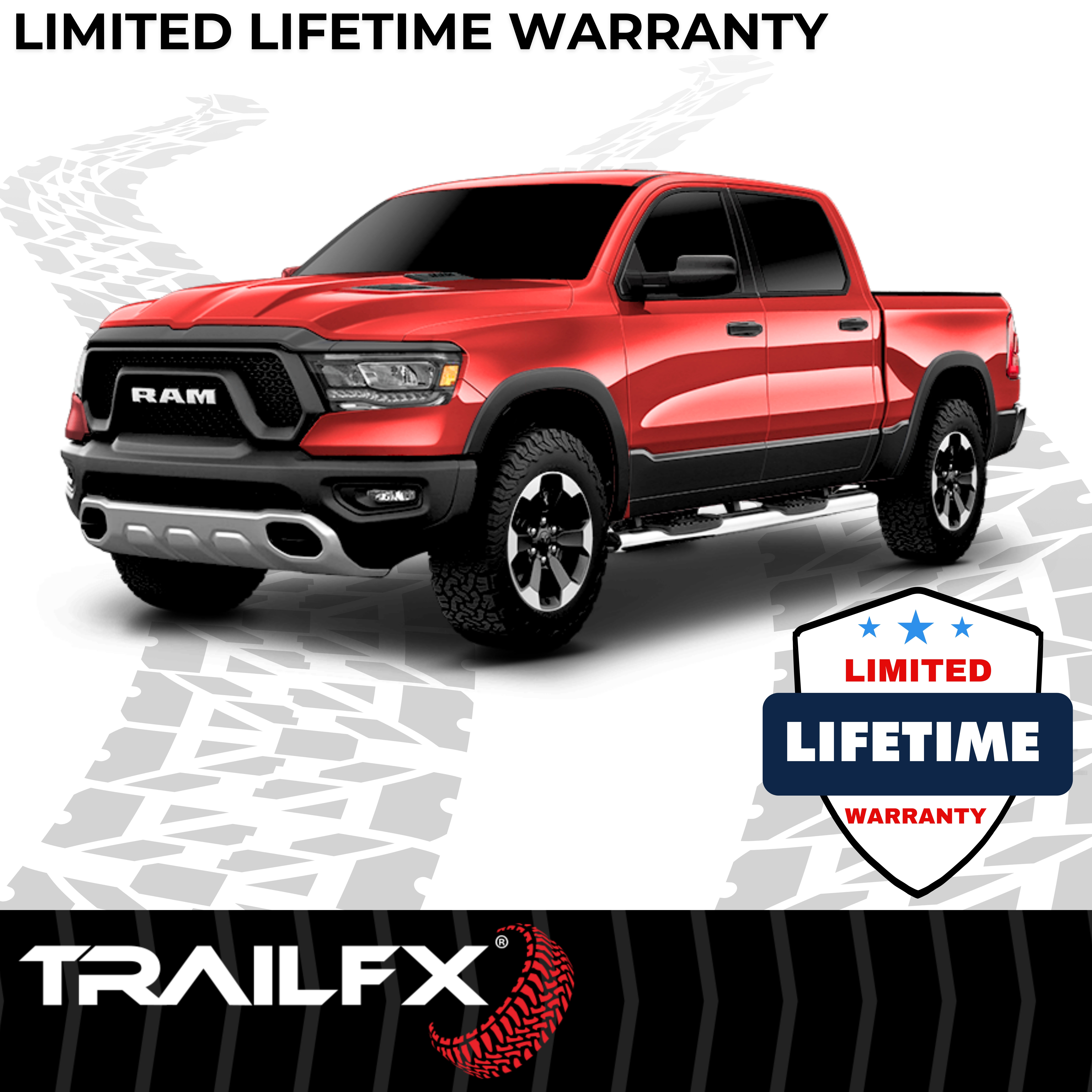 TrailFX A7055S 5 Inch Oval Straight Pol Stainless Steel Rocker Panel Mount - Image 4