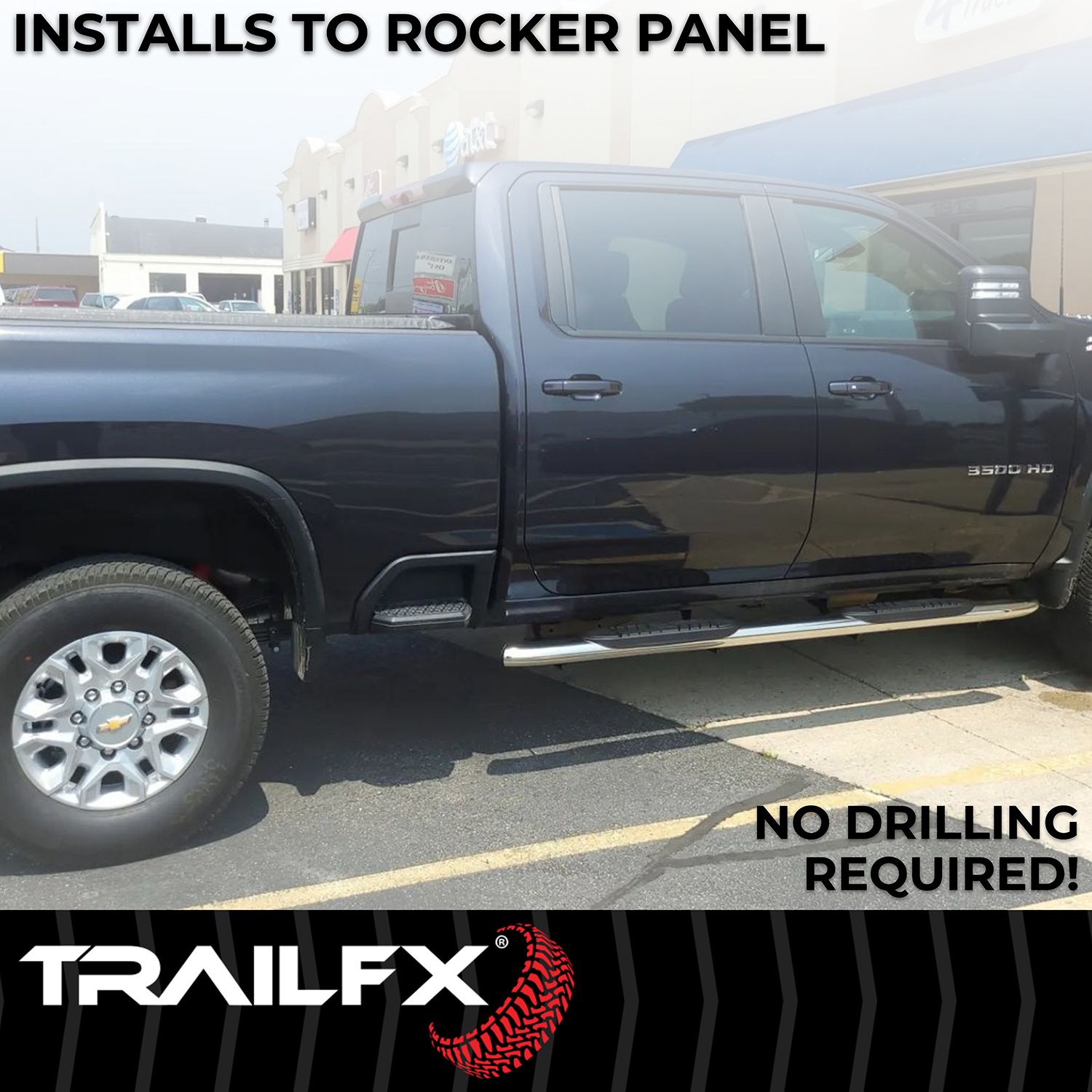 TrailFX A7064S 5 Inch Oval Bent Pol Stainless Steel Rocker Panel Mount - Image 4