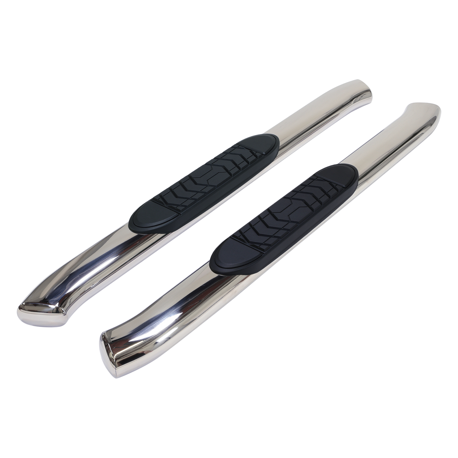 TrailFX A7072S 5 Inch Oval Bent Pol Stainless Steel Rocker Panel Mount - Image 2