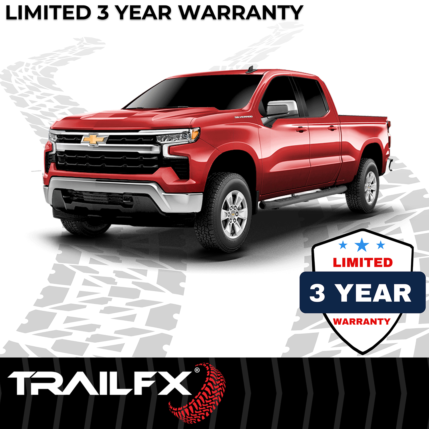 TrailFX A7085B With Step Pads 5 In Oval Bent Powder Coated Black Steel With Welded End Caps Roc - Image 2