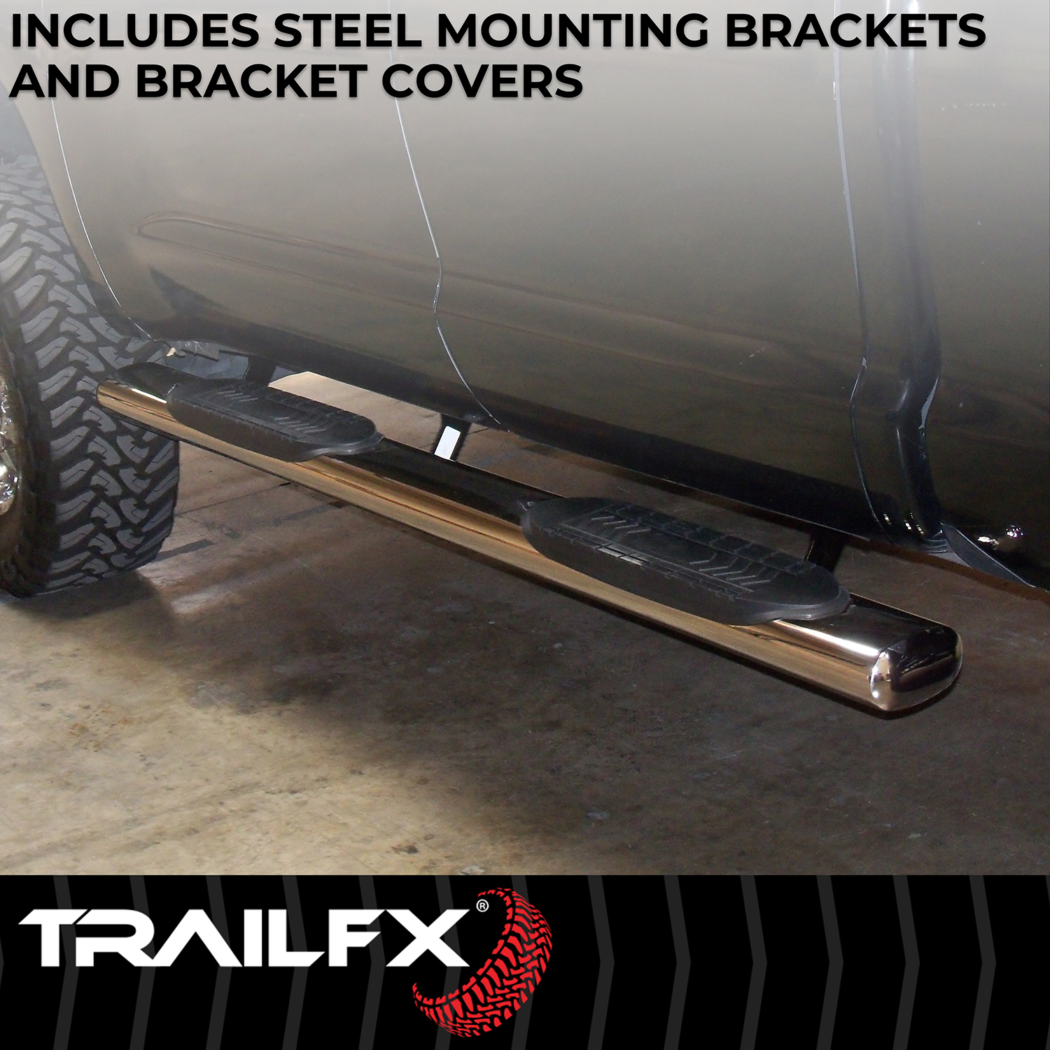 TrailFX A8202S 6 Inch Oval Straight Pol Stainless Steel Frame Body Mount Bolts - Image 5