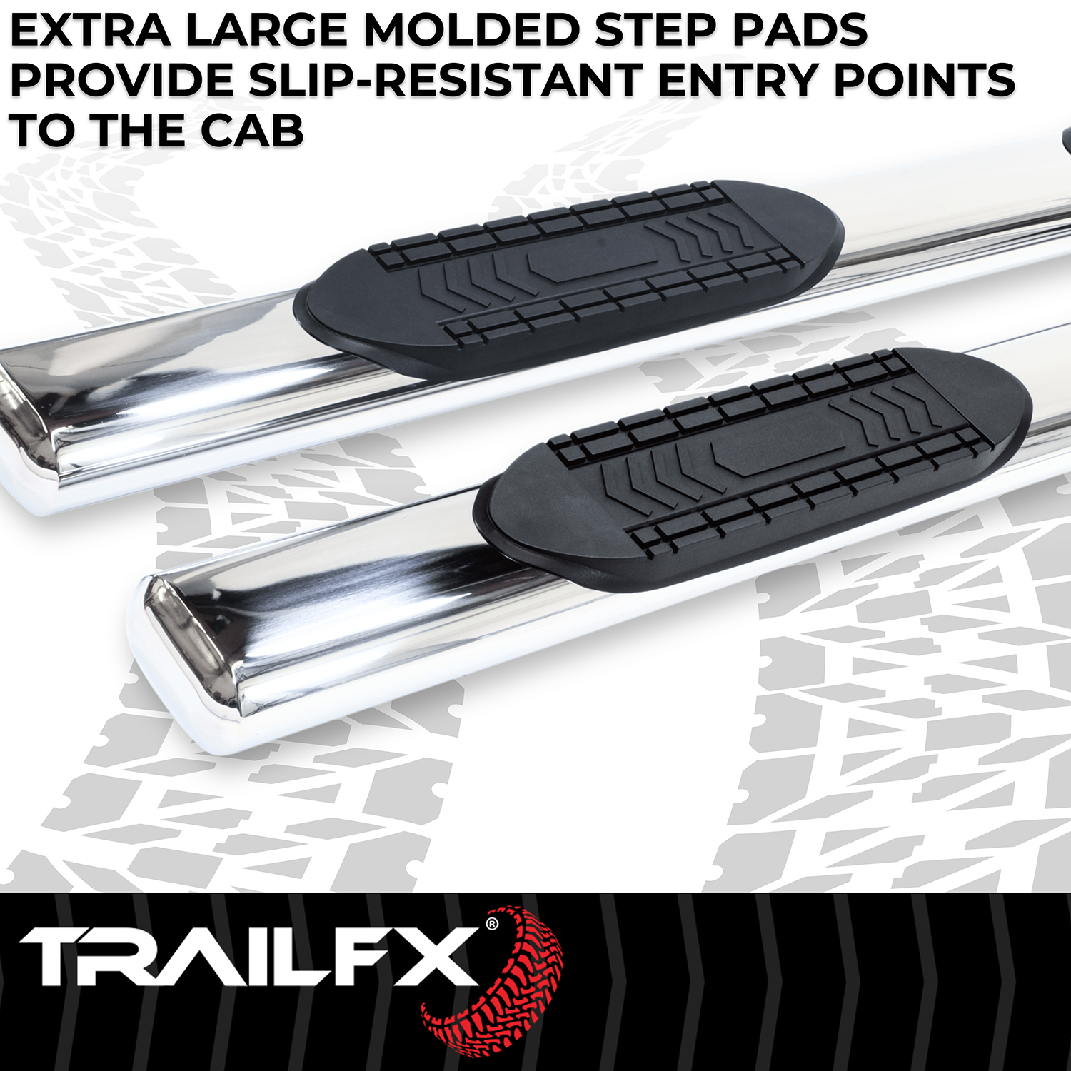 TrailFX A8212S 6 Inch Oval Straight Pol Stainless Steel Rocker Panel Mount - Image 7