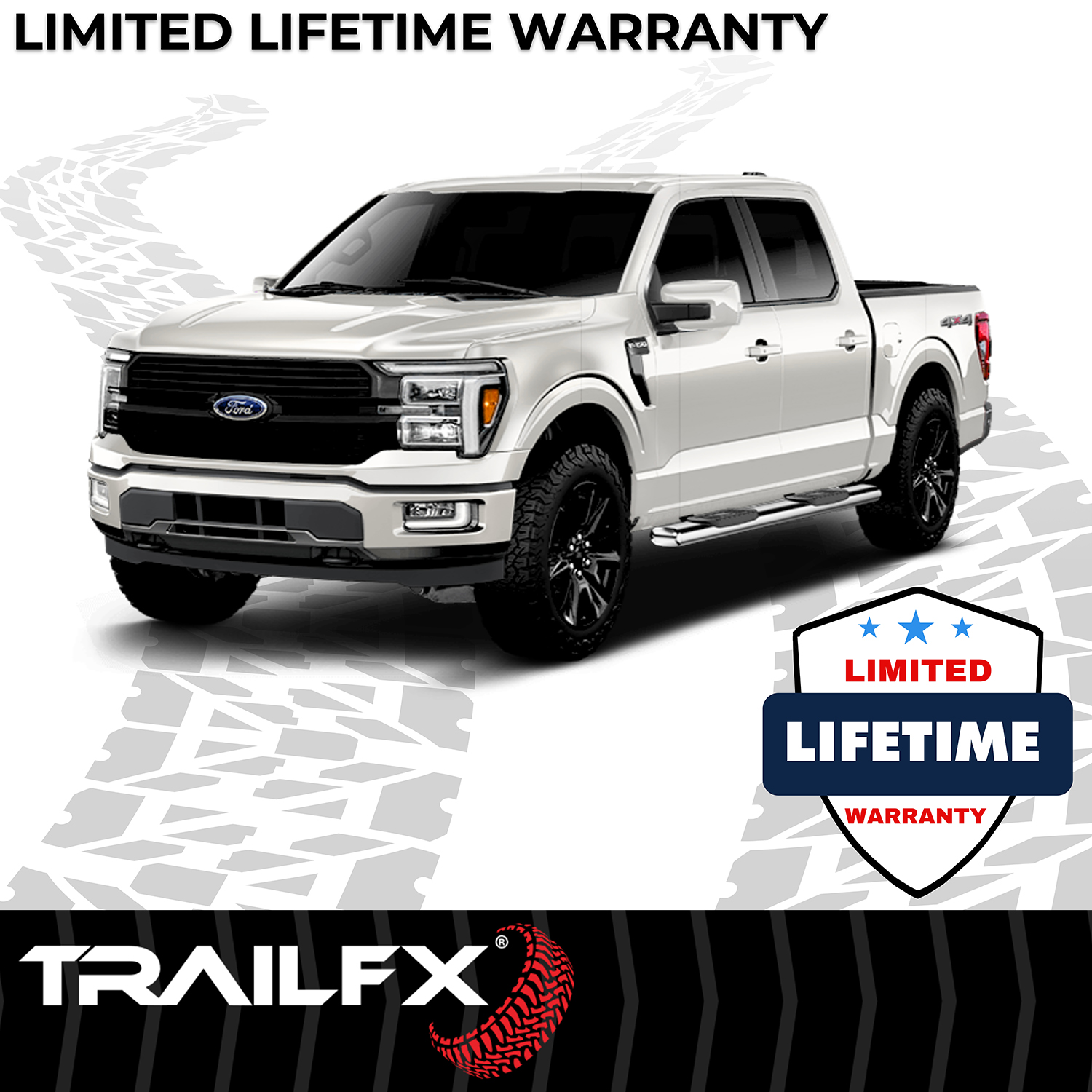 TrailFX A8212S 6 Inch Oval Straight Pol Stainless Steel Rocker Panel Mount - Image 4