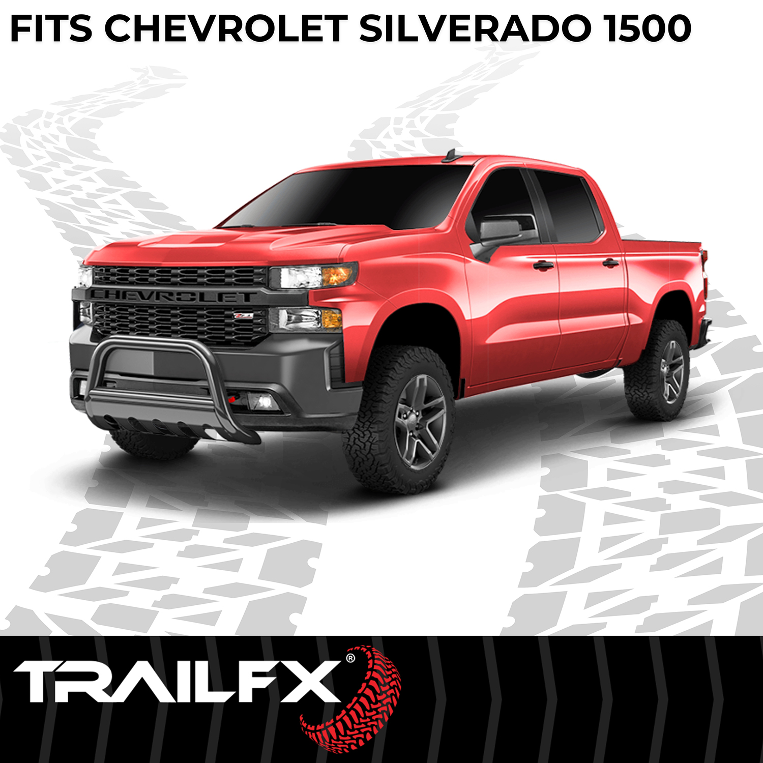 TrailFX B0036B Powder Coated Black Steel 3 In Dia With Skid Plate With Holes For Optional Light - Image 6
