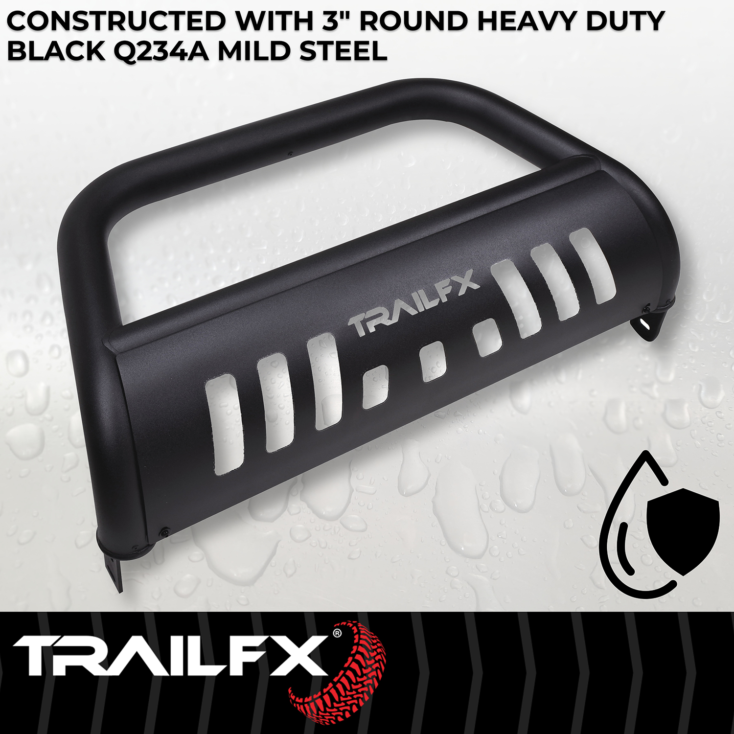TrailFX B0046T 3 Inch Diameter, Powder Coated, Titanium Black, Steel - Image 5