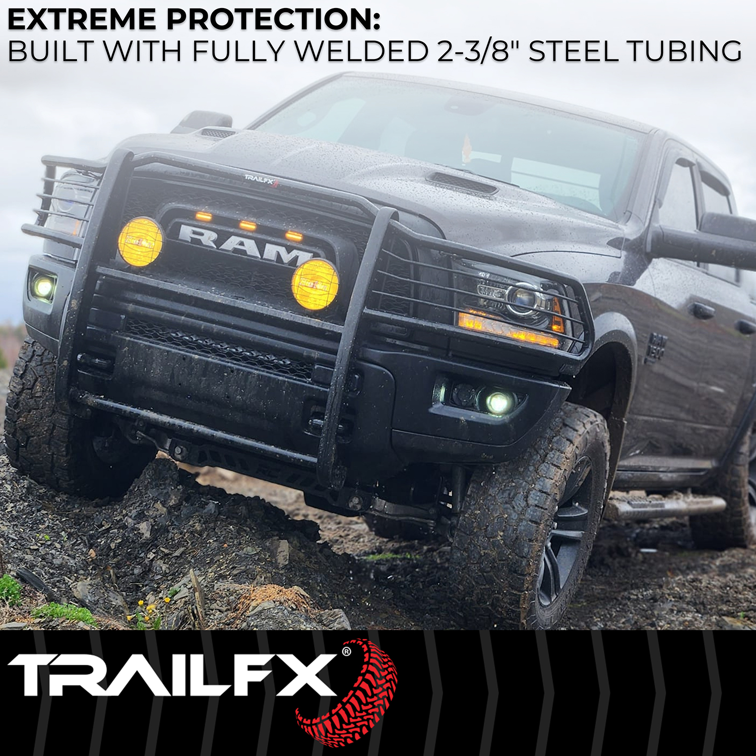 TrailFX E0047T 1-Piece, Black Textured Powder Coated, Steel - Image 3