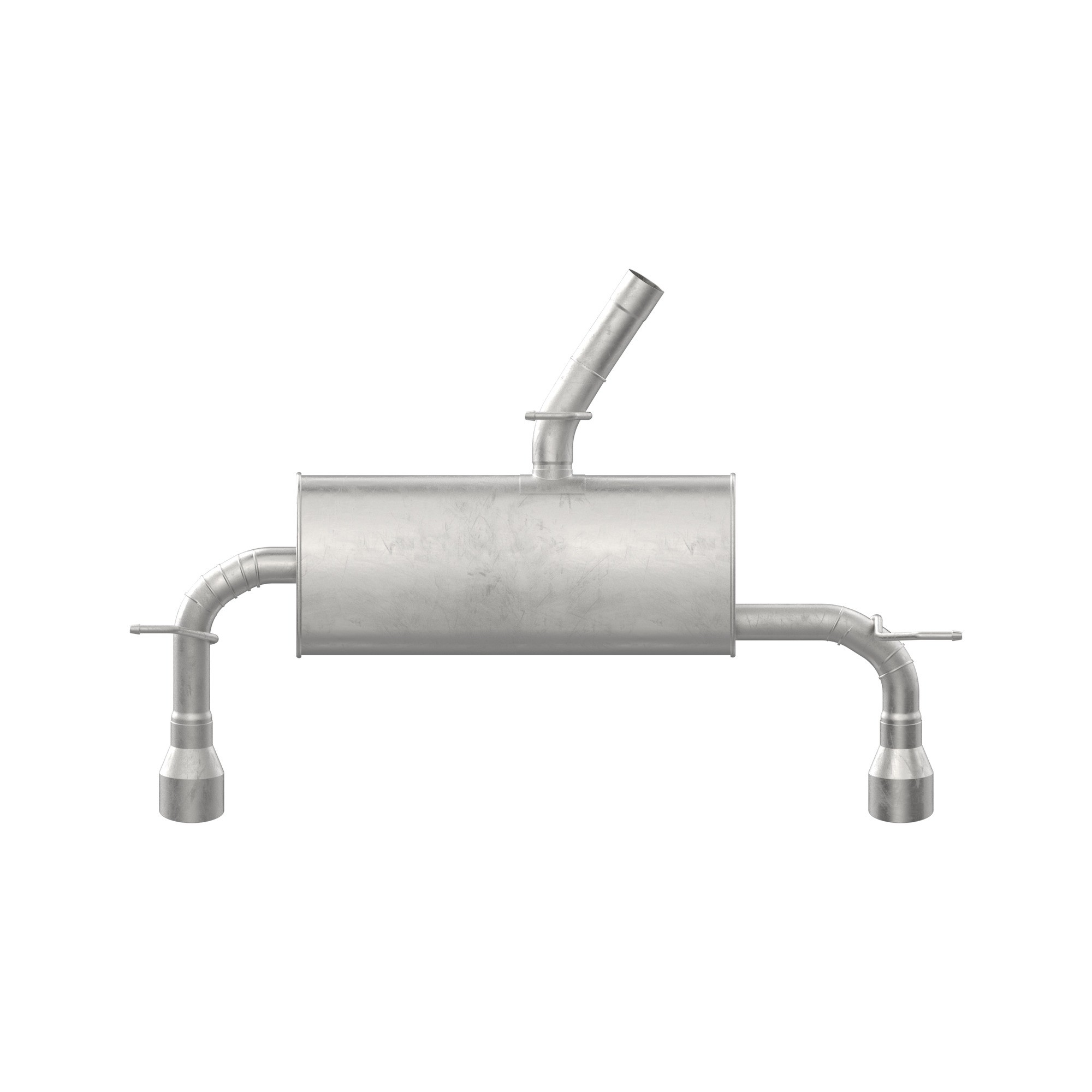 Walker 50098 Quiet-Flow SS Direct Fit Exhaust Muffler Assembly 2.5" Inlet (ID) 4" Outlet (OD)