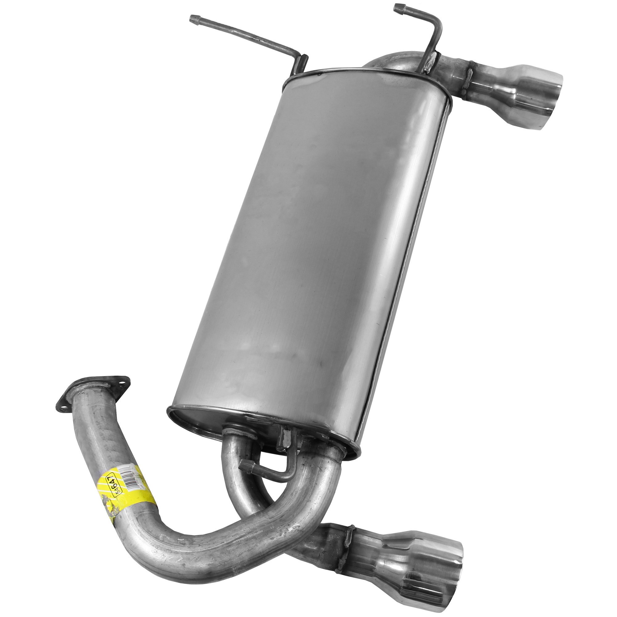 Walker 54647 Quiet-Flow SS Direct Fit Exhaust Muffler Assembly 2.5" Inlet (ID) 4" Outlet (OD)