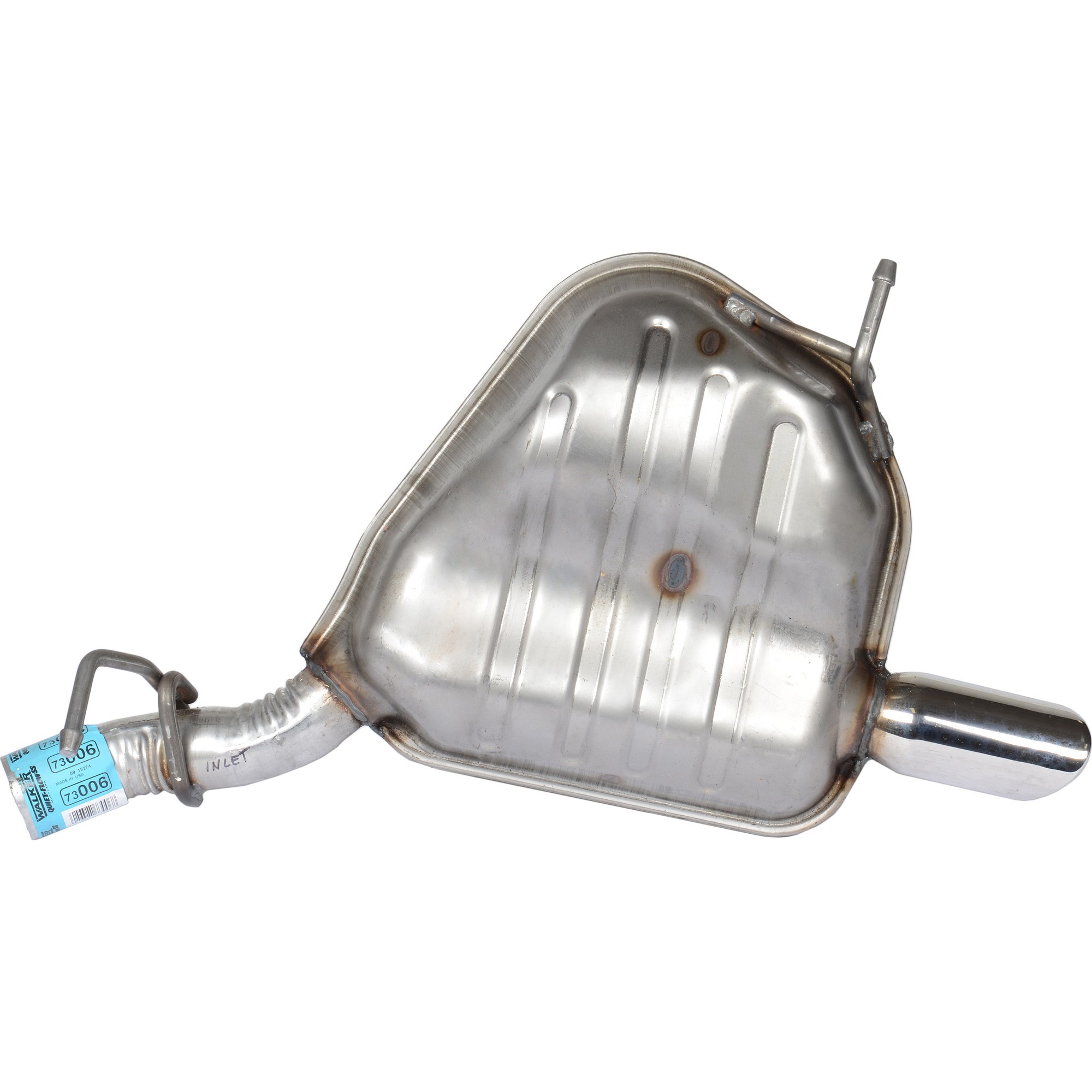 Walker 73006 Quiet-Flow SS Direct Fit Exhaust Muffler Assembly 2.5" Inlet (ID) 3" Outlet (OD)
