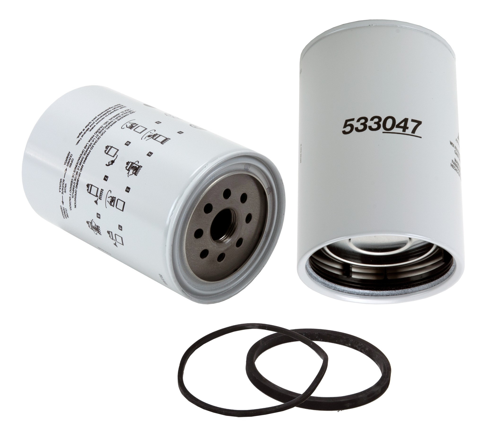 WIX 33047 Spin On Fuel Water Separator w/ Open End Bottom