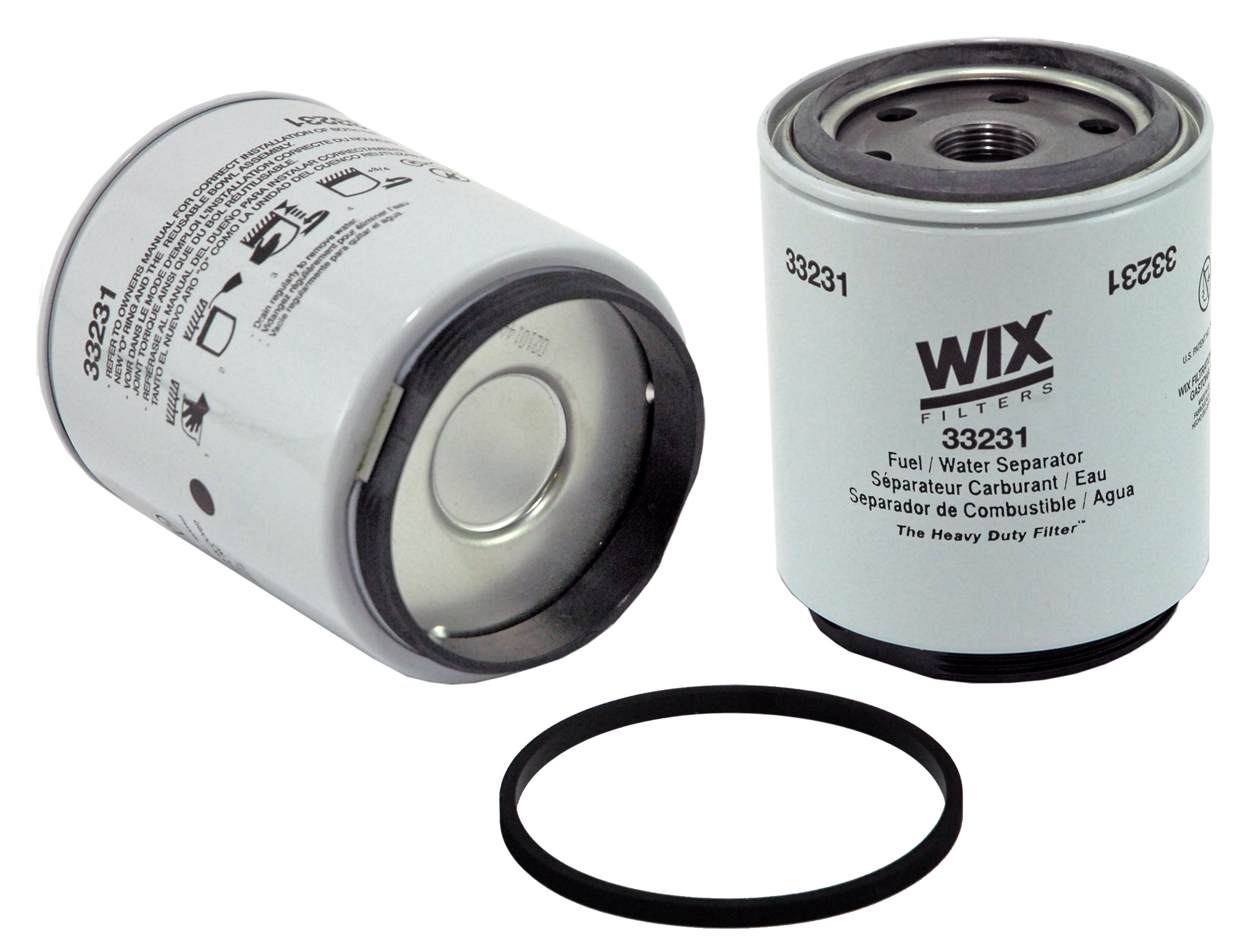 WIX 33231 Spin On Fuel Water Separator w/ Open End Bottom