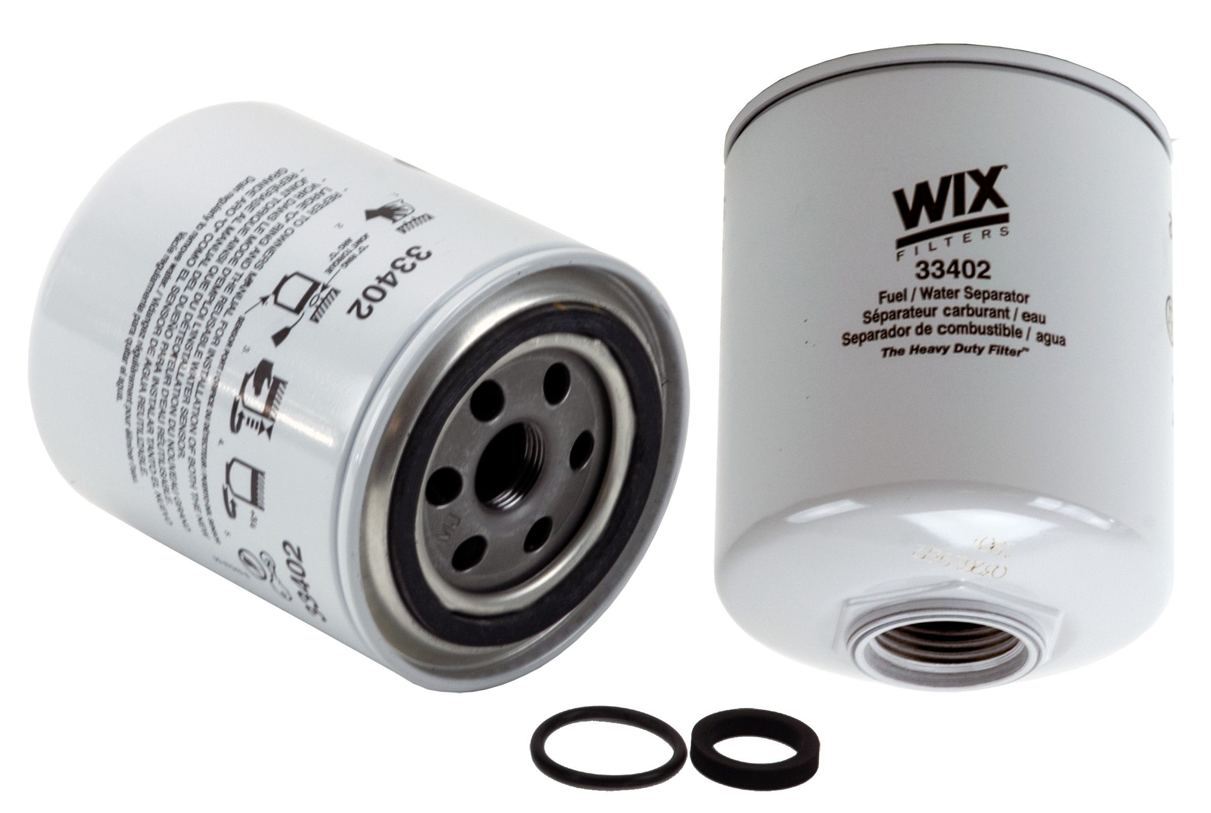 WIX 33402 Spin On Fuel Water Separator w/ Open End Bottom