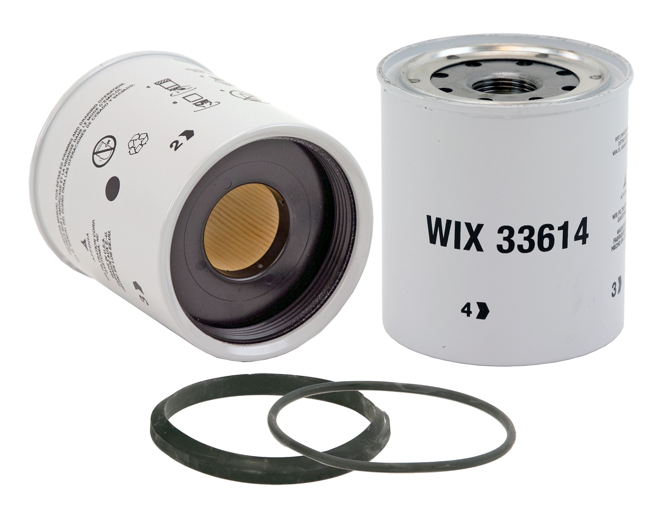 WIX 33614 Spin On Fuel Water Separator w/ Open End Bottom