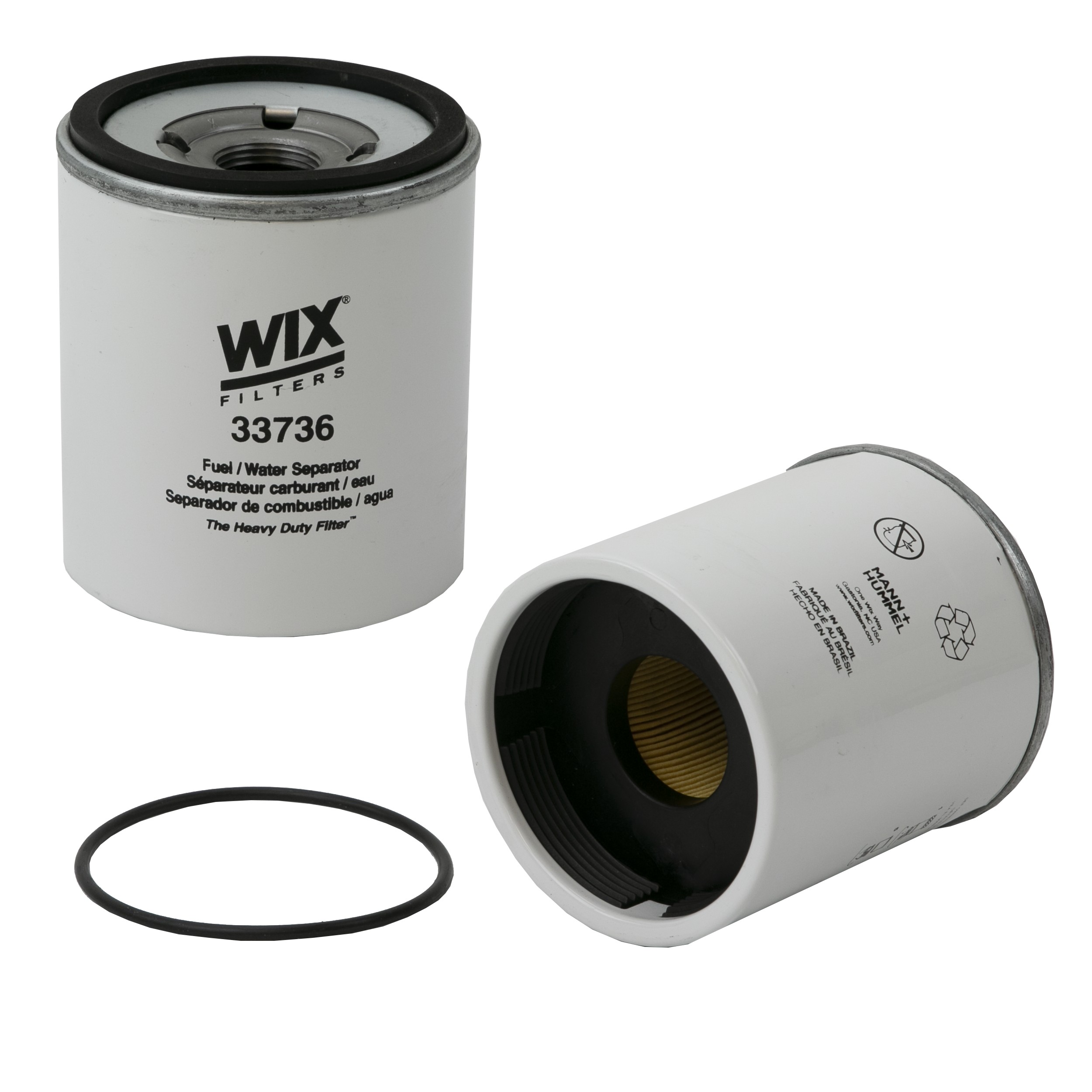 WIX 33736 Spin On Fuel Water Separator w/ Open End Bottom