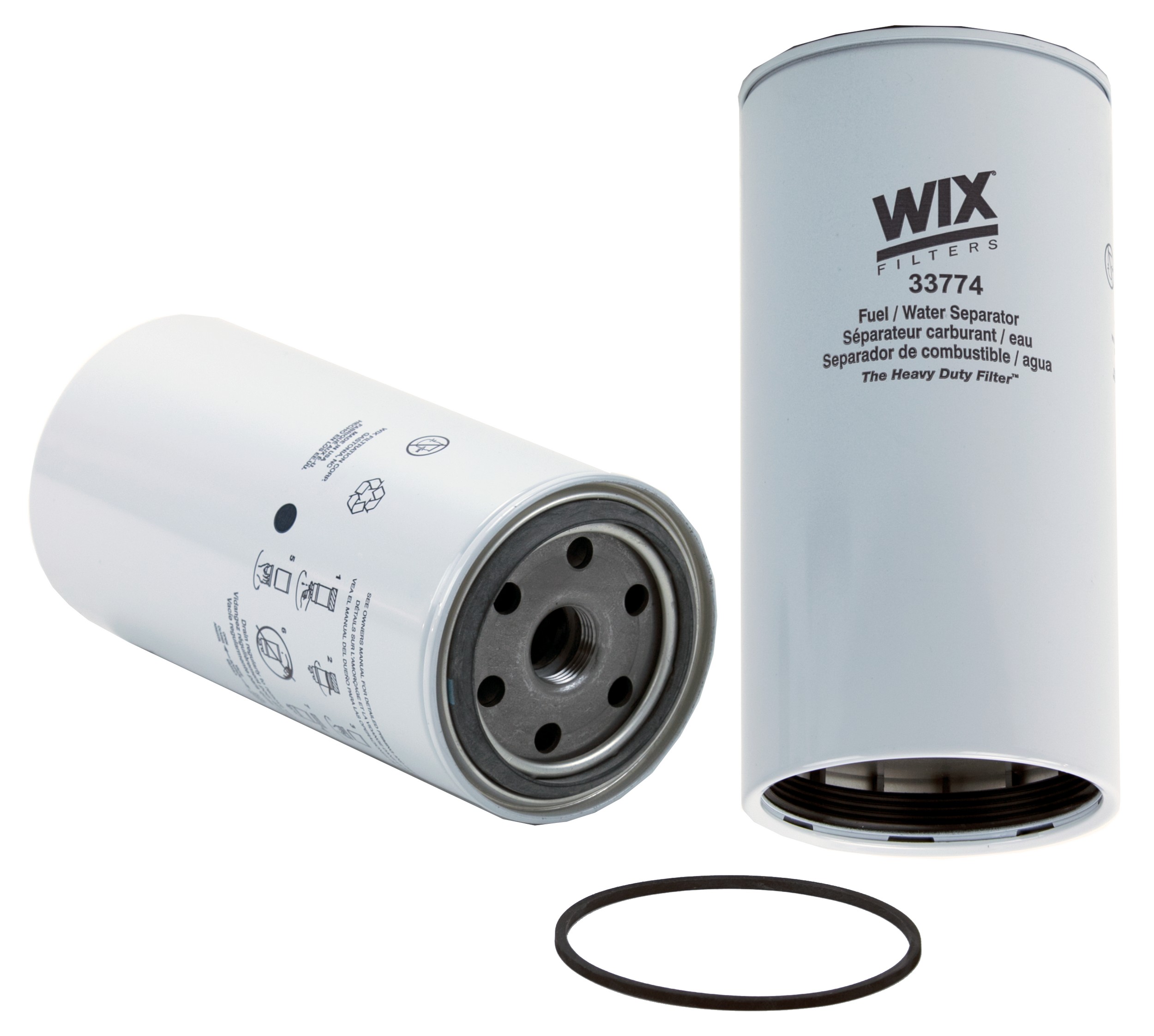 WIX 33774 Spin On Fuel Water Separator w/ Open End Bottom