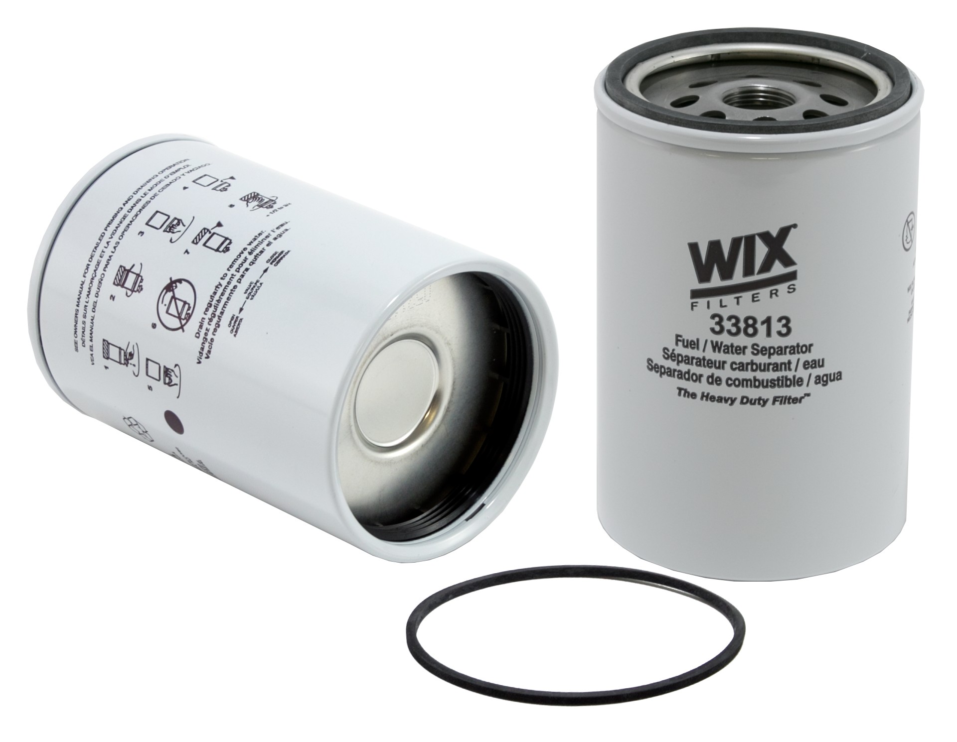 WIX 33813 Spin On Fuel Water Separator w/ Open End Bottom