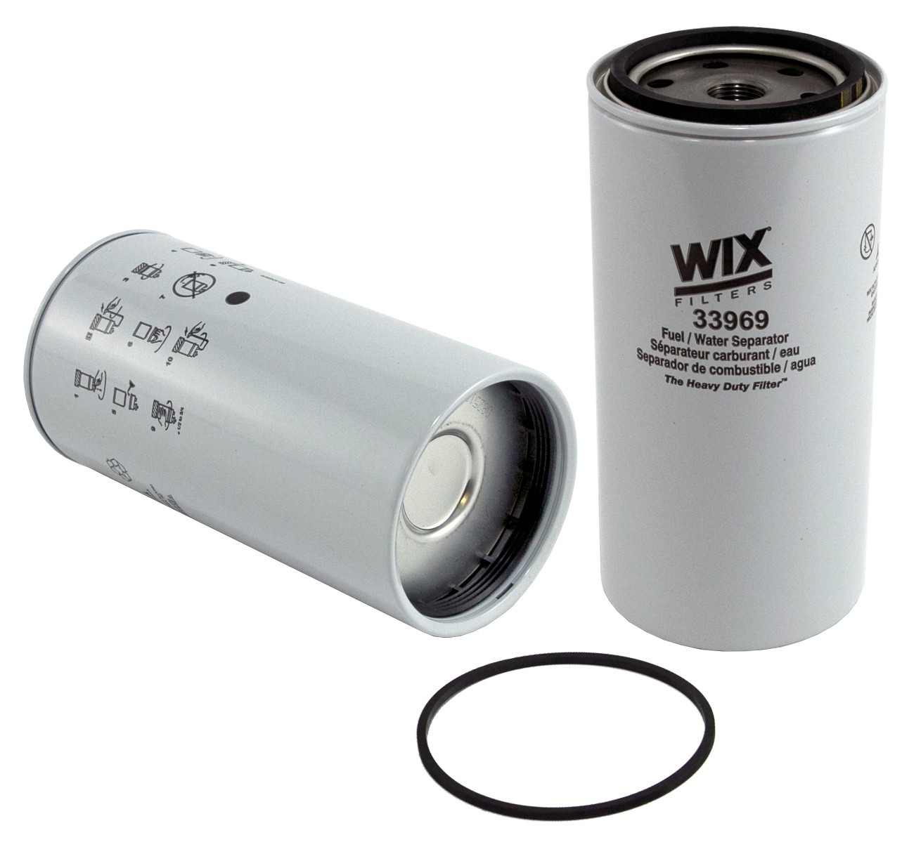 WIX 33969 Spin On Fuel Water Separator w/ Open End Bottom